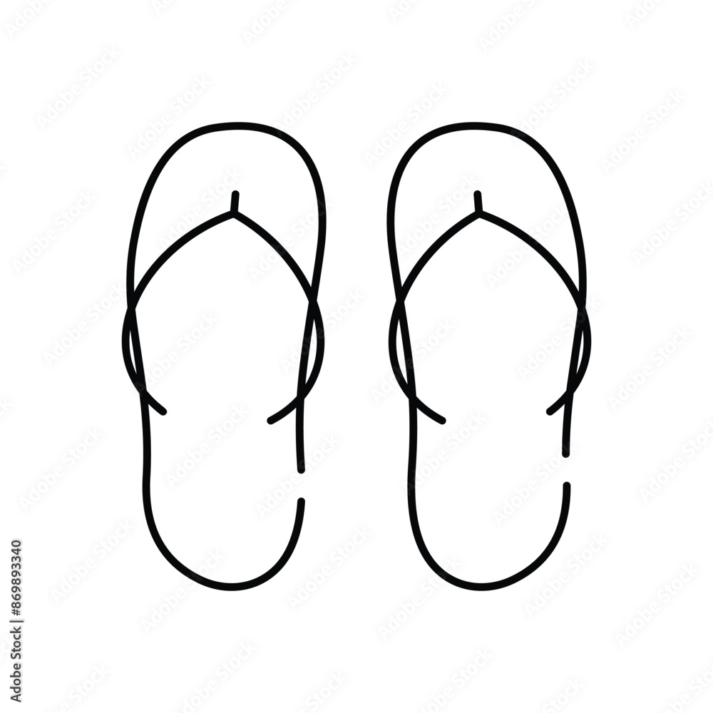 Flip Flops vector icon Flip Flops vector icon