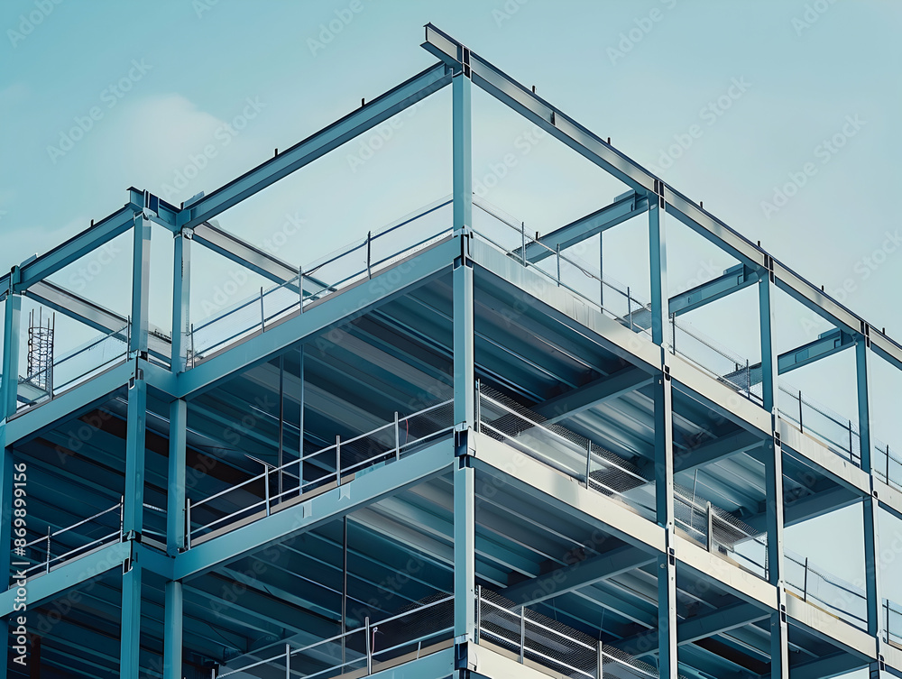 Obraz premium Construction photo, construction site Engineering and team outdoor for building projects, planning and architecture, House and buildings construction, real estate building