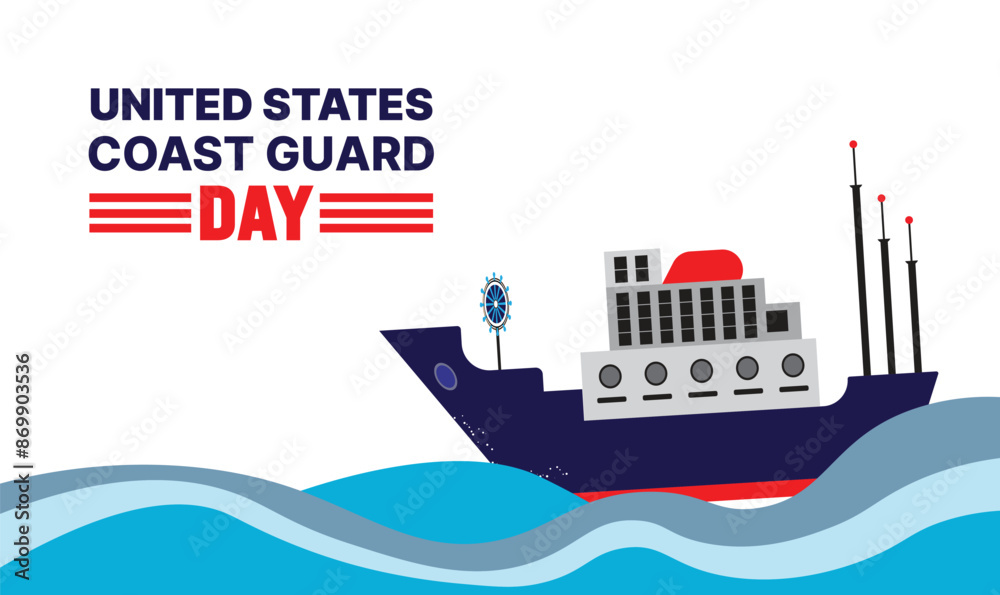 U.S coast guard day design templet