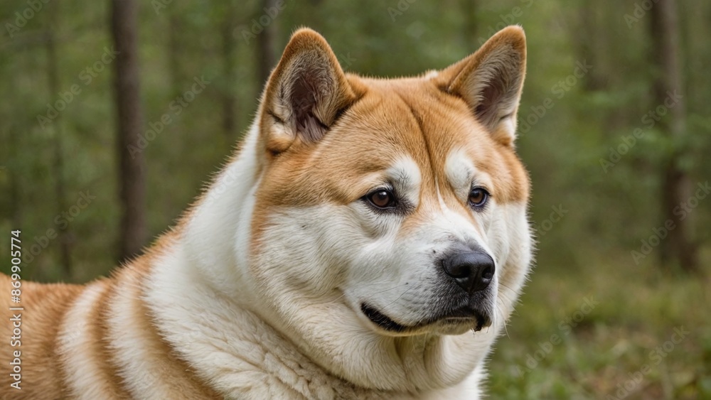 Majestic Akita Capturing Graceful Strength in Monochrome Majestic Akita Capturing Graceful Strength in Monochrome