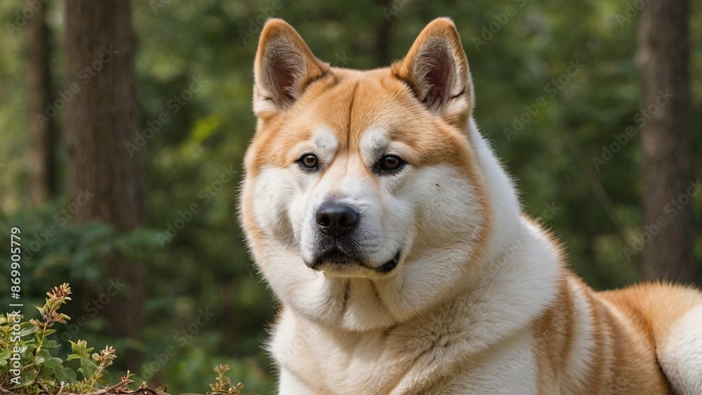 Majestic Akita Capturing Graceful Strength in Monochrome Majestic Akita Capturing Graceful Strength in Monochrome