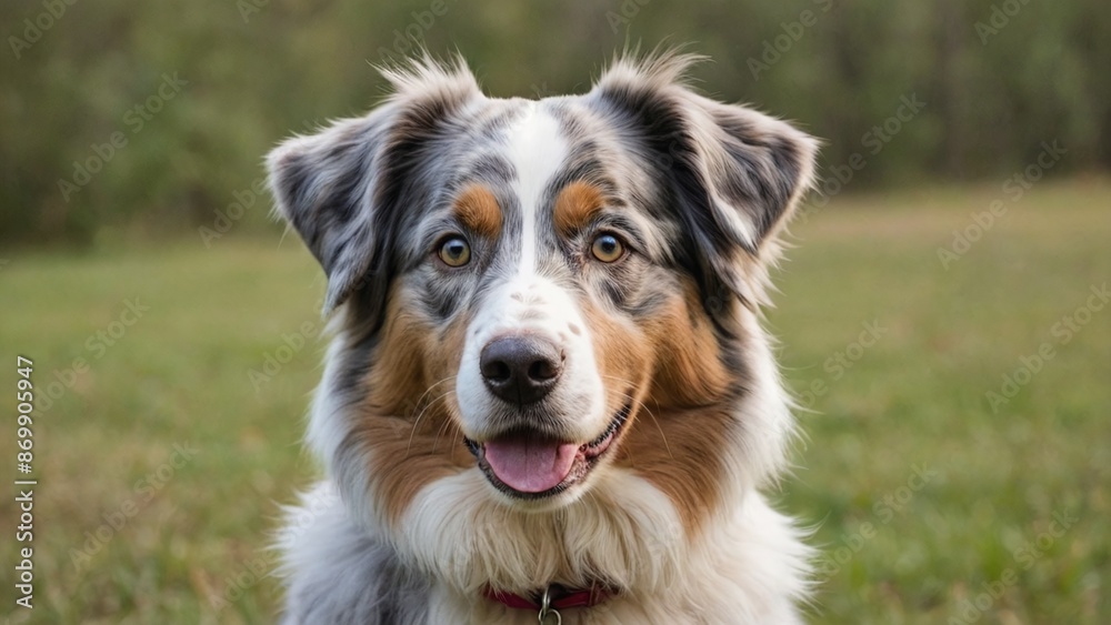Majestic Australian Shepherd in nature A Portrait of Intelligence and Loyalty Majestic Australian Shepherd in nature A Portrait of Intelligence and Loyalty