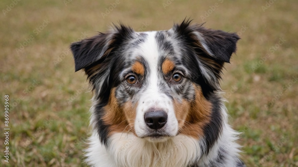 Majestic Australian Shepherd in nature A Portrait of Intelligence and Loyalty Majestic Australian Shepherd in nature A Portrait of Intelligence and Loyalty