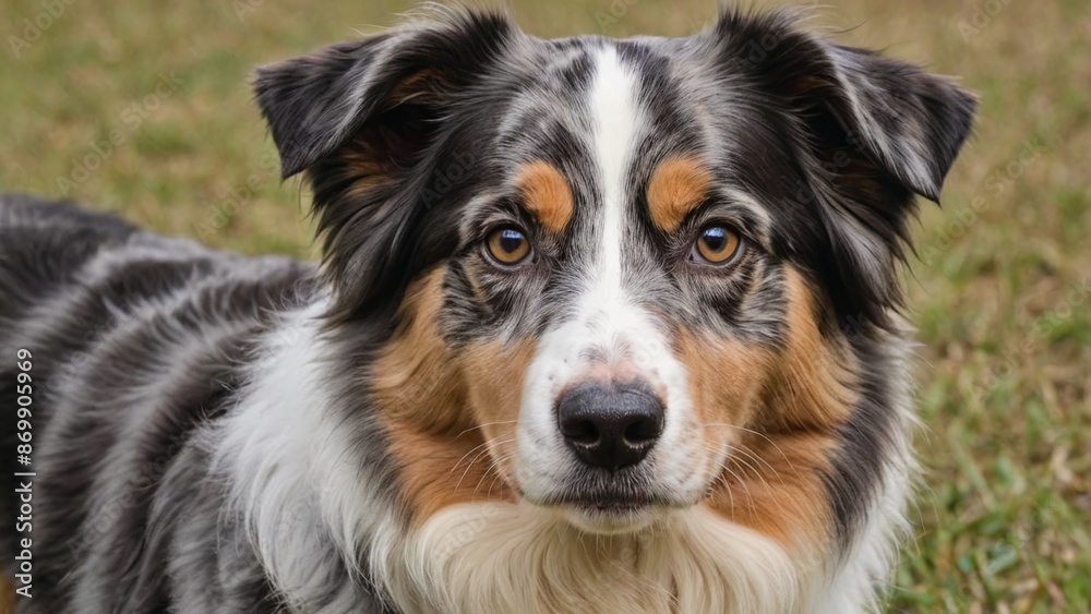 Majestic Australian Shepherd in nature A Portrait of Intelligence and Loyalty Majestic Australian Shepherd in nature A Portrait of Intelligence and Loyalty