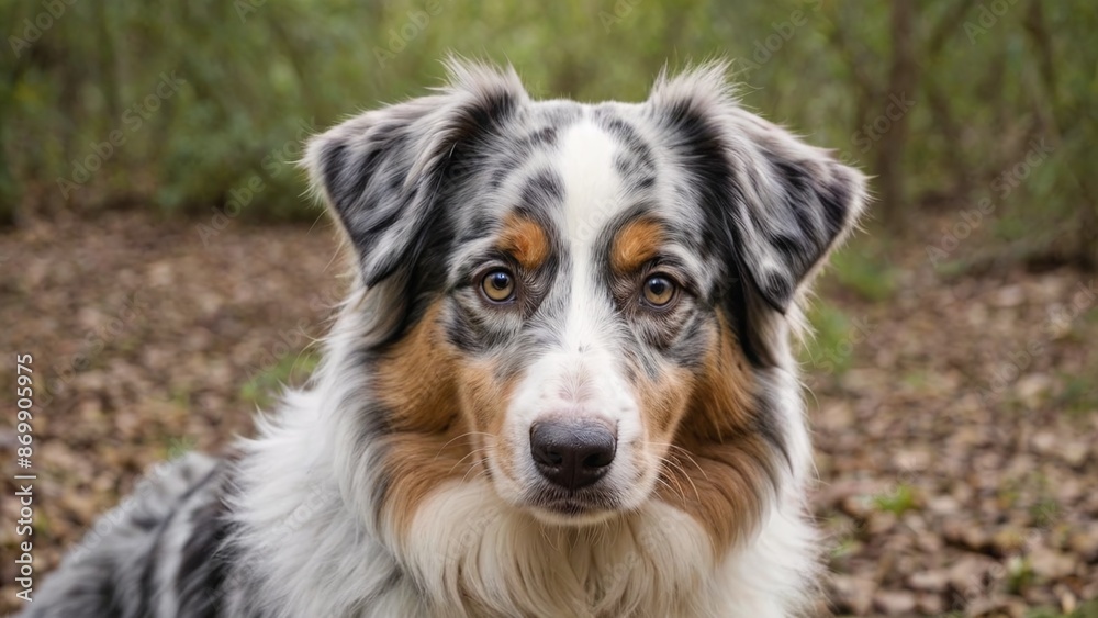 Majestic Australian Shepherd in nature A Portrait of Intelligence and Loyalty Majestic Australian Shepherd in nature A Portrait of Intelligence and Loyalty