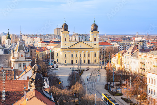 Obraz na plátně The church of City of Debrecen (in Hungary)