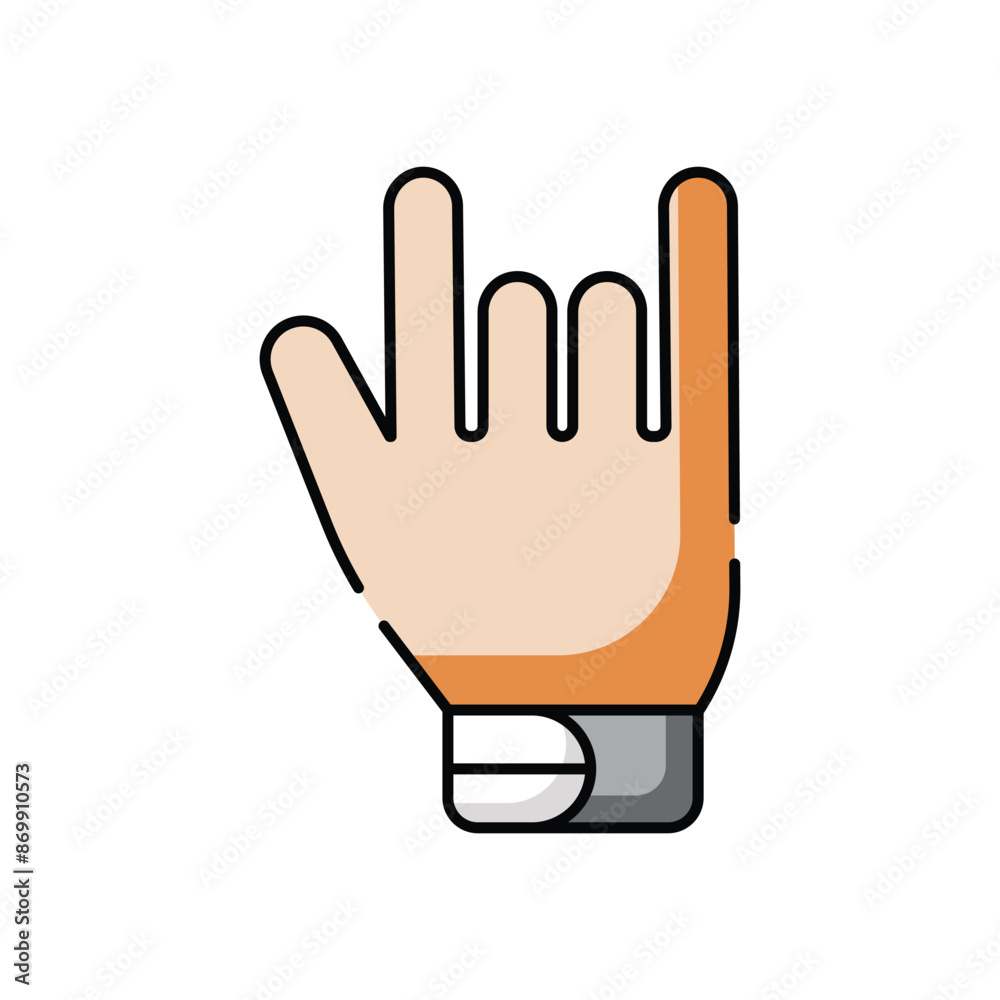 Bowling Glove vector icon Bowling Glove vector icon