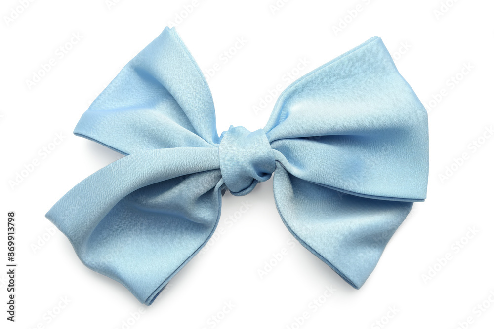 red ribbon with red bow on white background. Generative Ai red ribbon with red bow on white background. Generative Ai