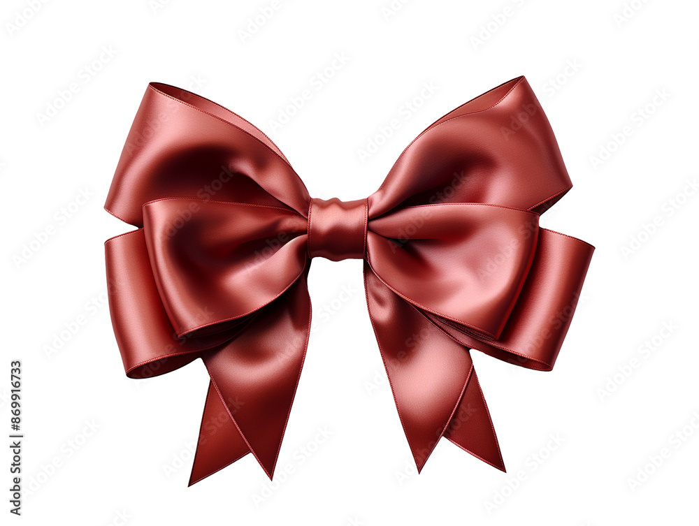 Fototapeta premium red ribbon bow isolated