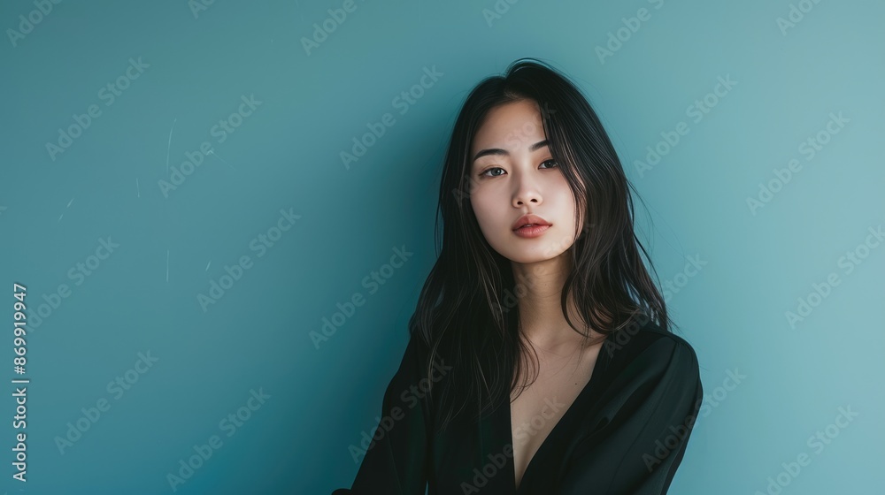 Confident Asian Woman Embracing Modern Fashion Confident Asian Woman Embracing Modern Fashion