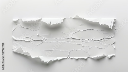A torn piece of paper isolated against a plain background