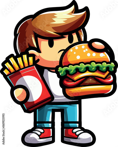 High-Quality cute mascot Burger cartoon Vector Illustrations for Marketing and Digital Use