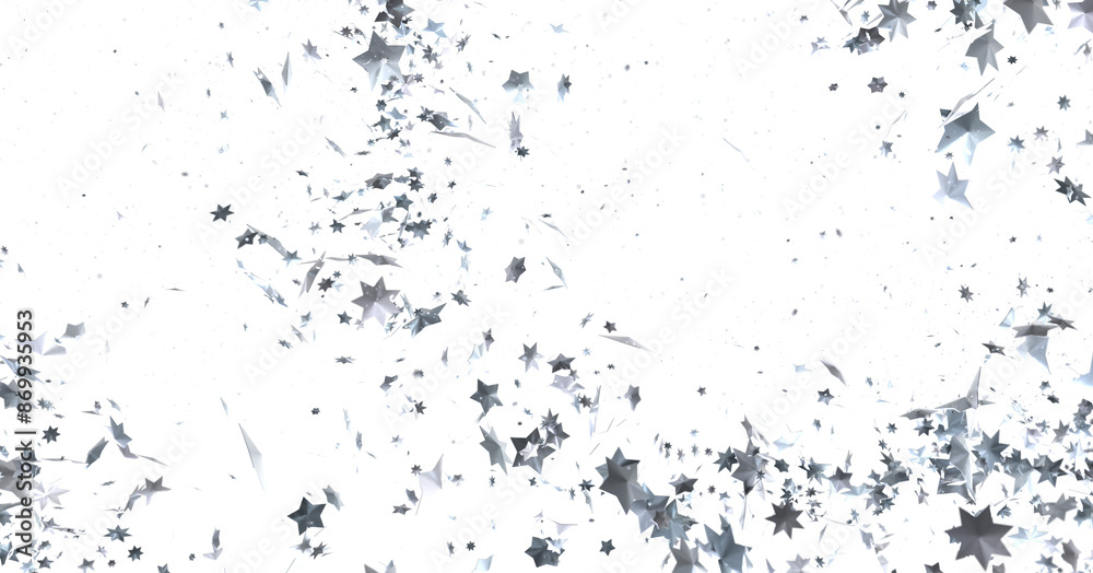 Obraz premium Descendant Christmas Constellations: Mind-Blowing 3D Illustration of Falling Festive Star Patterns