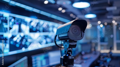 A CCTV camera positioned to monitor activity around an ATM machine