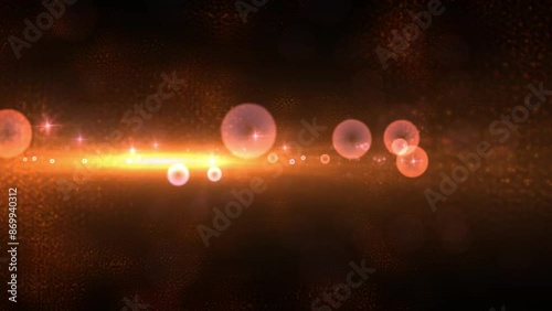 4k Orange Flashing Ambient Circles Background