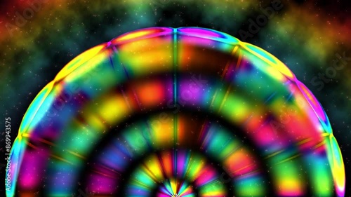 4k Rainbow Wheel Motion Background