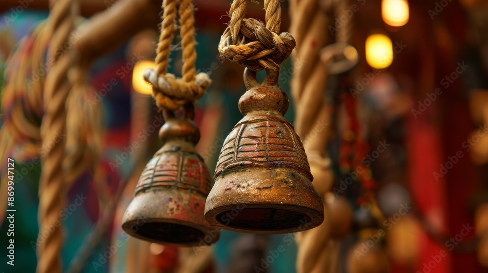 Traditional Hanging Bells with Rope Traditional Hanging Bells with Rope
