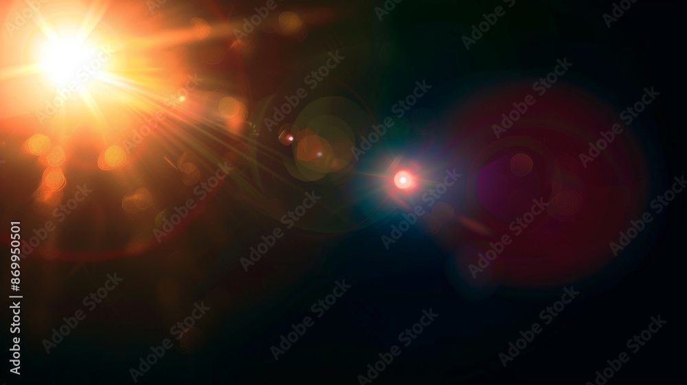 Lens flare effects for overlay designs. Abstract sun burst, digital flare, light lens decoration flash. Blank background Lens flare effects for overlay designs. Abstract sun burst, digital flare, light lens decoration flash. Blank background