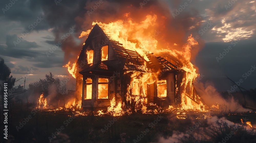 a house on fire, fire in the house a house on fire, fire in the house