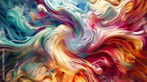 Vibrant swirls of multi-colored hues cascading across the screen in a mesmerizing dance.