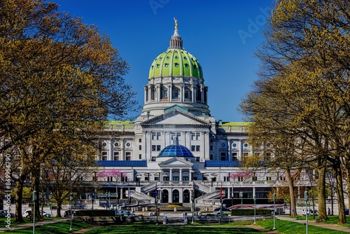 Pennsylvania State Capitol dome and complex.