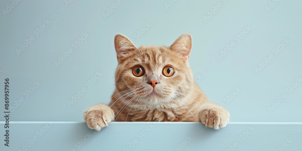 cute cat studio background shot, with copy space cute cat studio background shot, with copy space