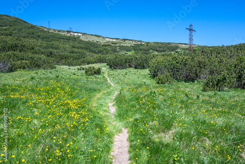 Landscape of Rila mountain near Granchar Lake, Bulgaria photo