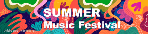 Summer music festival banner