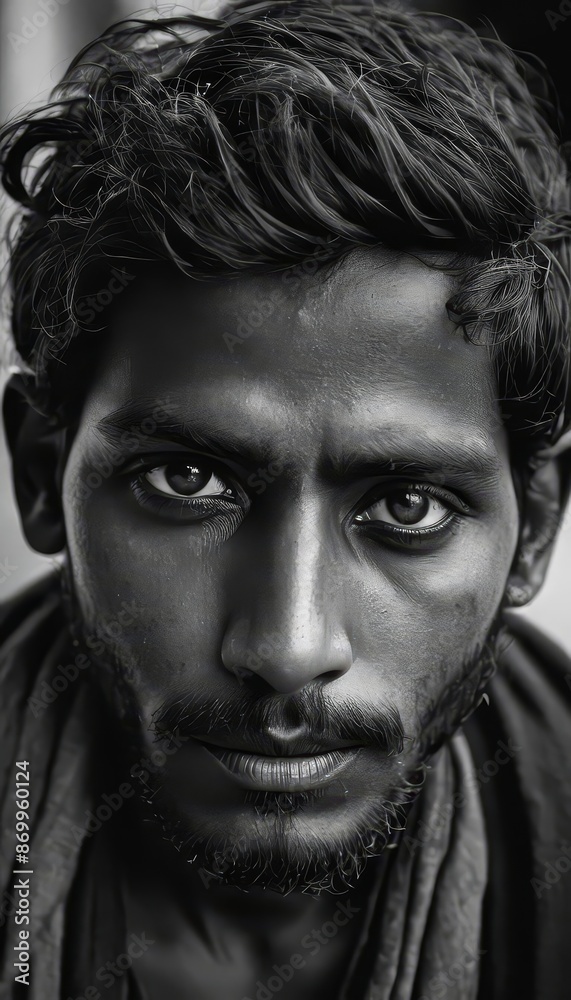 Fototapeta premium close up portrait of indian guy