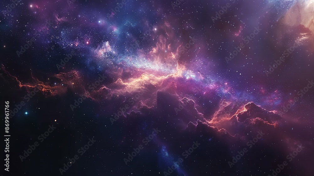 Fototapeta premium Cosmic Nebula: A Symphony of Stars and Dust