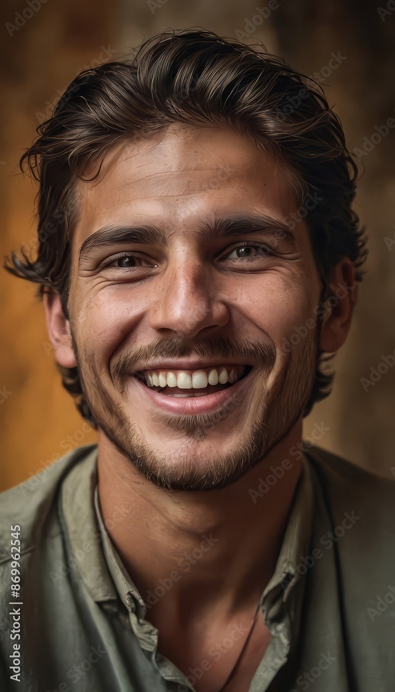 handsome man laughing, face of a happy person handsome man laughing, face of a happy person