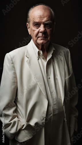 portrait of a senior man, old male face © Alessandro