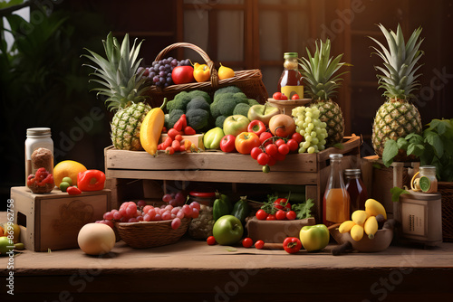 Inviting and Vibrant Ad Focusing on the Freshness and Organic Quality of Fruits and Vegetables © Jean