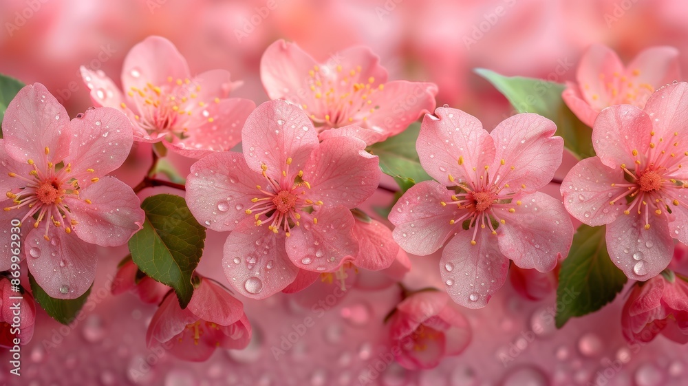 Naklejka premium beautiful delicate floral background in pink-peach tones