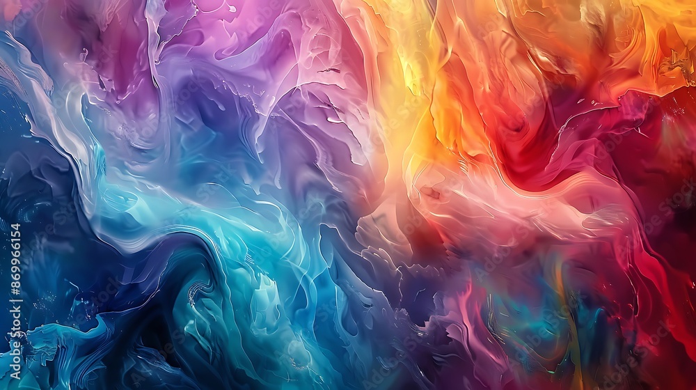 Vivid spectrum of colors merging and flowing in harmony, painting the canvas with its melodic vibrancy in a breathtaking HD image. Vivid spectrum of colors merging and flowing in harmony, painting the canvas with its melodic vibrancy in a breathtaking HD image.