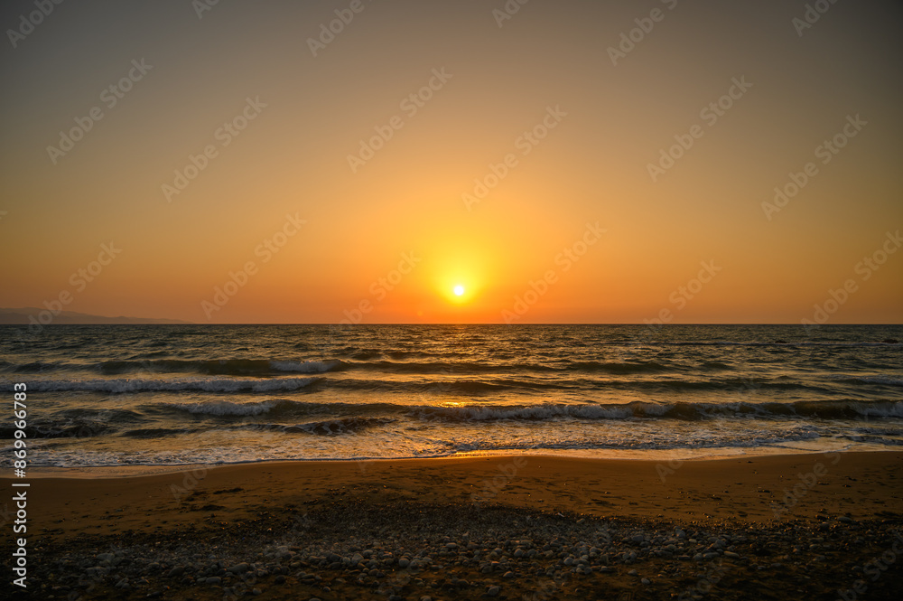 Zone of coast with waves reefs on the rocks to the dawn Zone of coast with waves reefs on the rocks to the dawn
