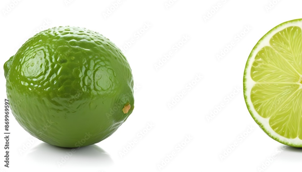 Fototapeta premium Isolated lime background with copy space