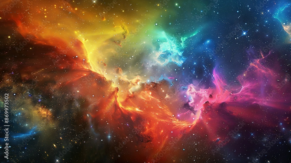 Cosmic Nebula: A Symphony of Colors