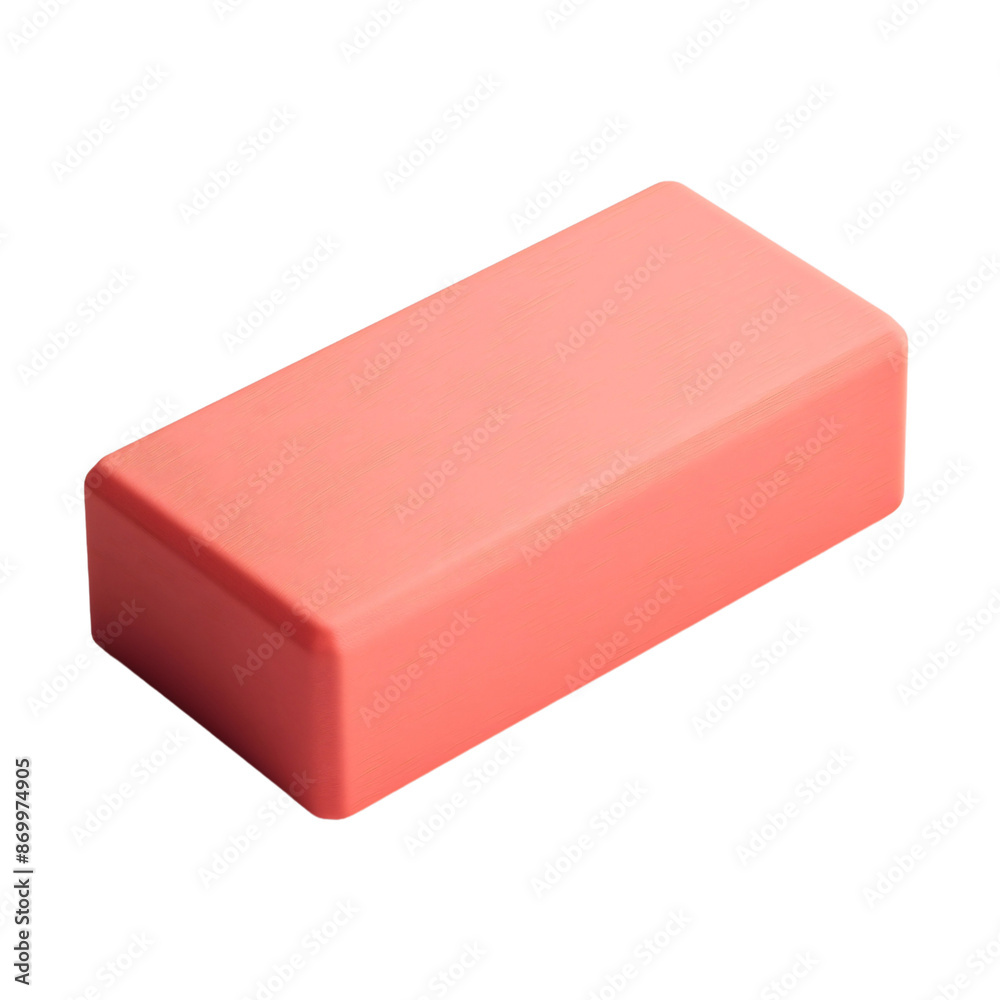 Closeup of pink rubber eraser object isolated on transparent background. School or office paper cleaning tool to use after you write, error or mistake correction instrument Closeup of pink rubber eraser object isolated on transparent background. School or office paper cleaning tool to use after you write, error or mistake correction instrument