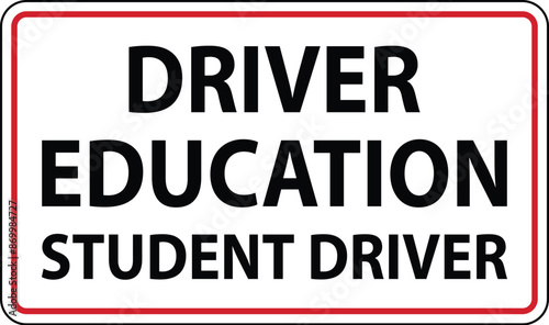 Student Driver Magnetic Car Sign, Driver Education Student Driver