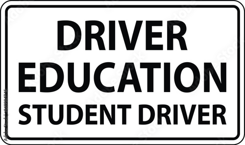 Student Driver Magnetic Car Sign, Driver Education Student Driver