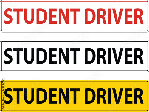 Student Driver Magnetic Car Sign, Student Driver