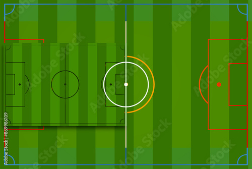 a football Soccer field as ...