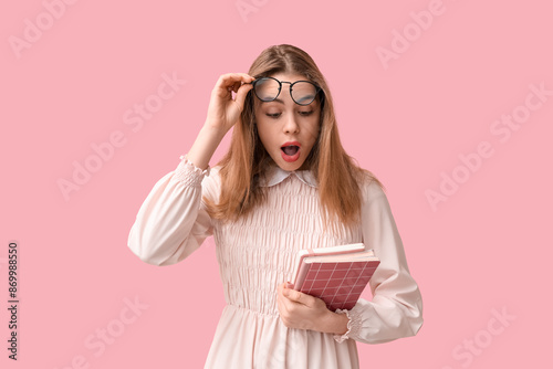 Excited young woman with no...