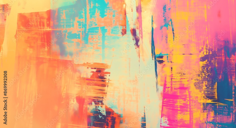 Concept art with wild brush strokes, vivid colors and some negative space; background image Concept art with wild brush strokes, vivid colors and some negative space; background image