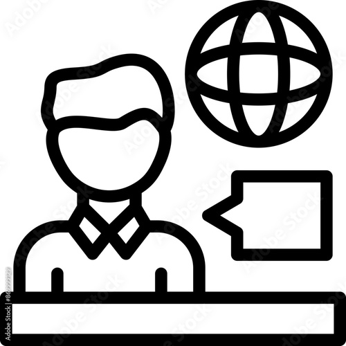 Newscaster Icon