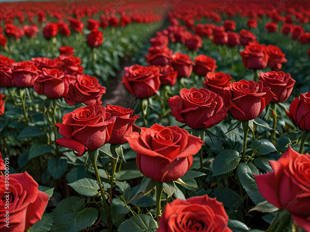 Red roses in a flower garden Red roses in a flower garden