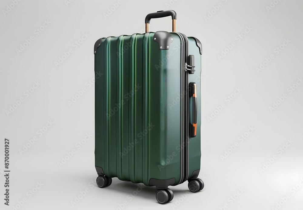 green Suitcase with Wheels

