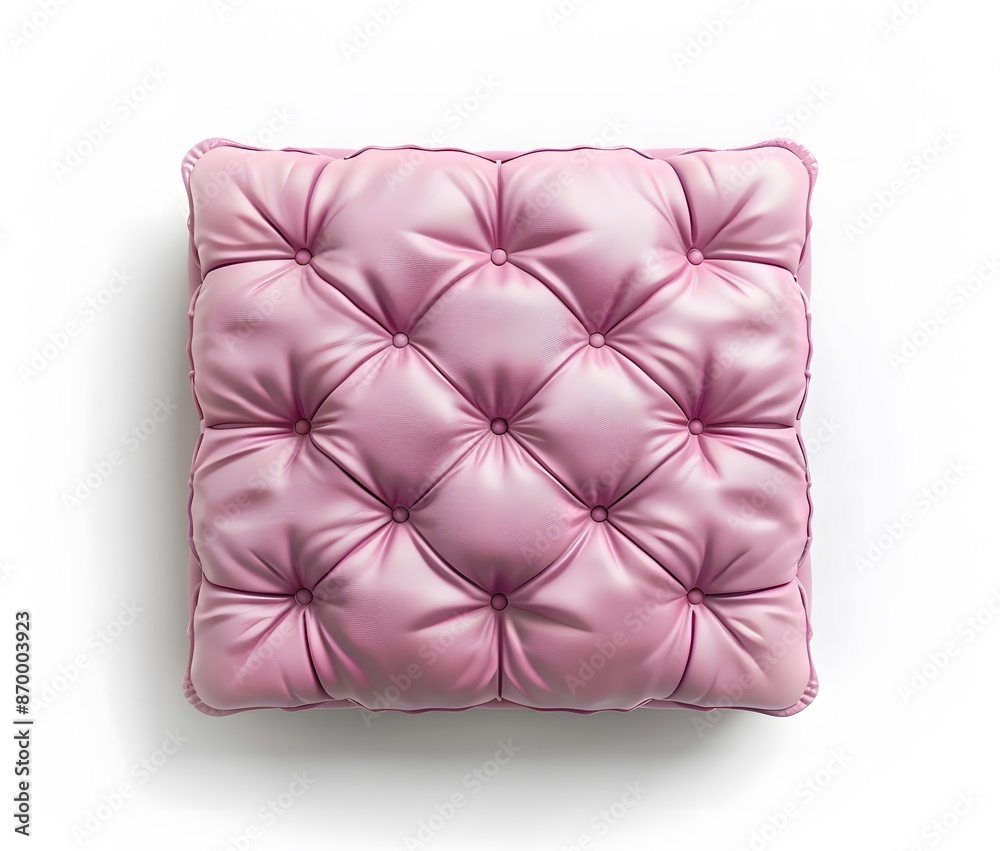 Soft Pink Cushion Chair on White Background Soft Pink Cushion Chair on White Background