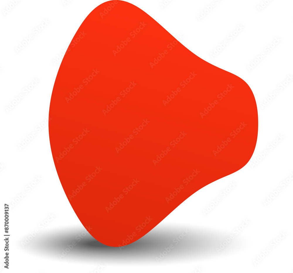 Circle red paper and shadow. Decoration design